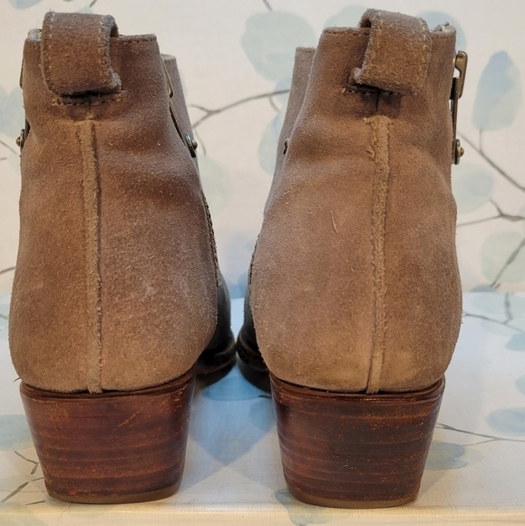 Frye Sacha Moto Shortie Boot Grey Suede 10 B - Picture 3 of 8